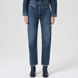 Agolde 90's Pinch Waist High Rise Straight Jeans in Range